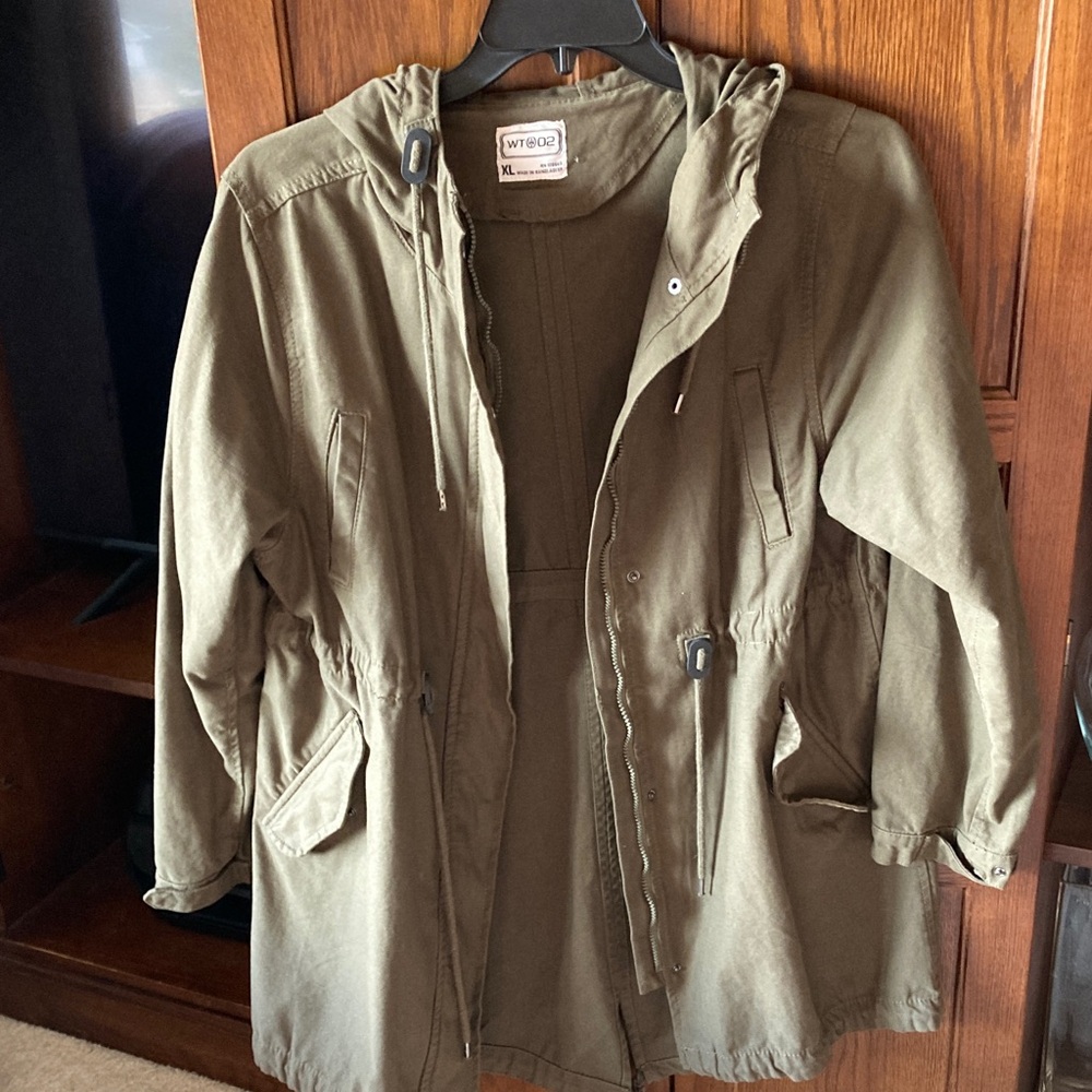 Women's Olive Green Hooded Jacket